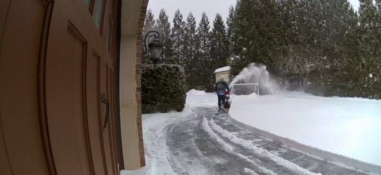Snowblowing the Driveway