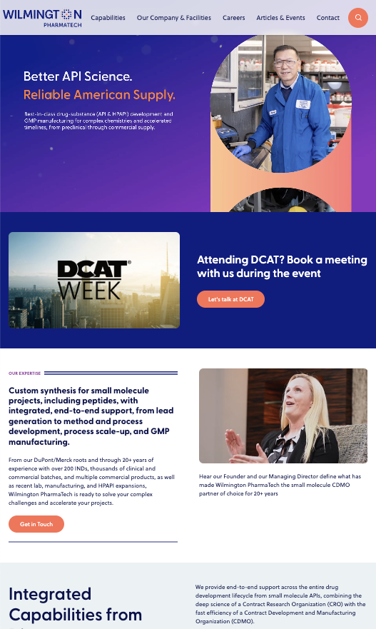 Wilmington PharmaTech Website