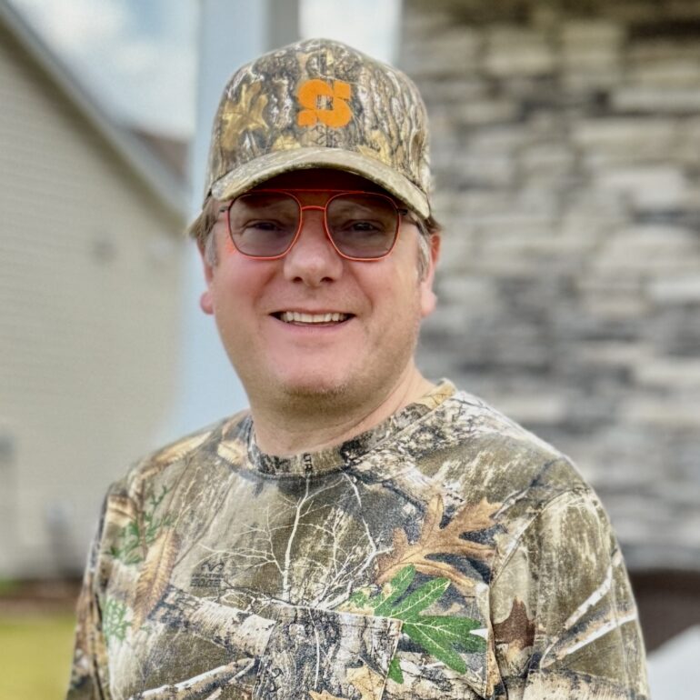 Nigel Wearing His Camo Hat