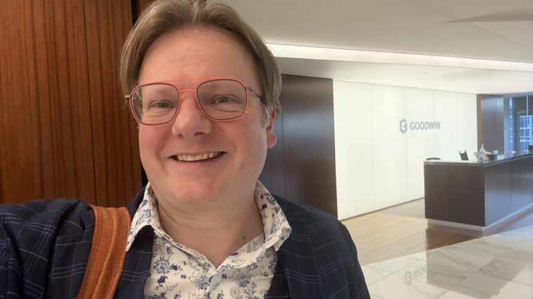 Nigel at the Goodwin Offices