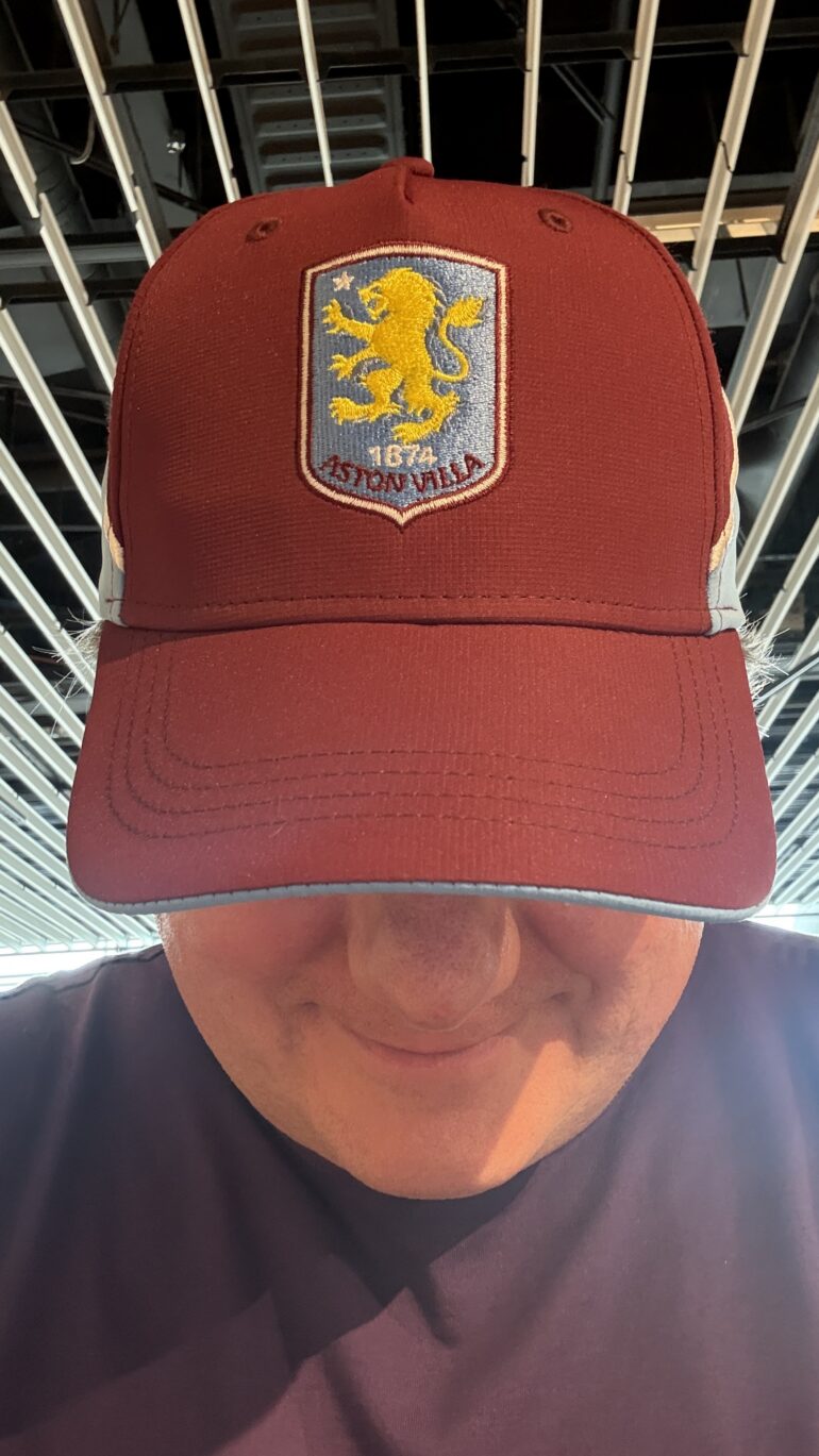 Nigel Wearing His Aston Villa Hat
