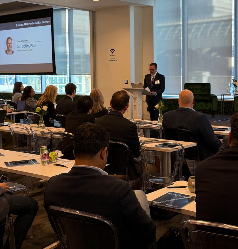 A Speaker at the Building RNA Medicine Excellence Event