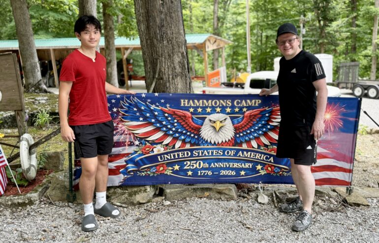 Luke and Nigel at Hammons Camp