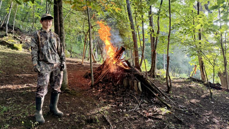 Luke and His Bonfire