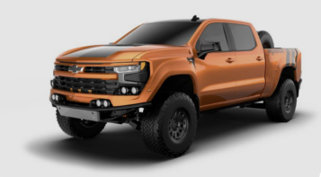 Orange Chevy Silverado