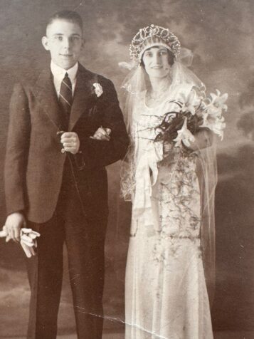 Wedding Portrait of Nigel's Grandparents (1920s)