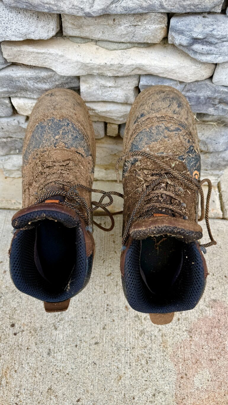 Muddy Work Boots
