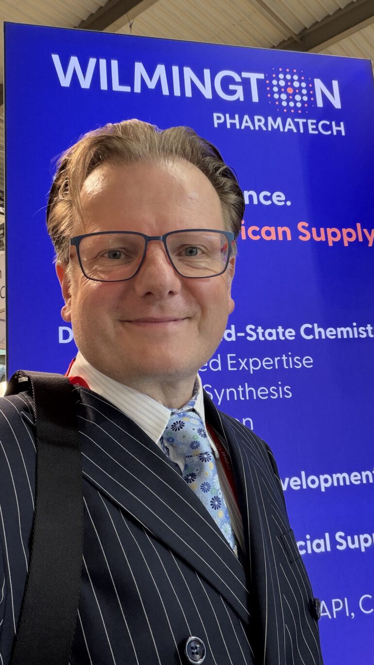 Nigel at Wilmington's Booth at CPHI