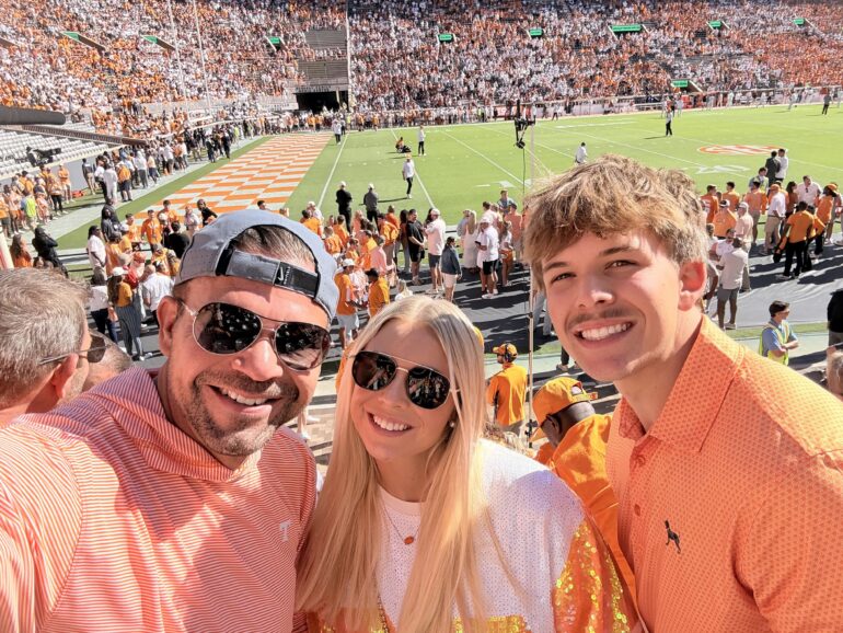 Aaron, Kyla, and Eli at Neyland Stadium